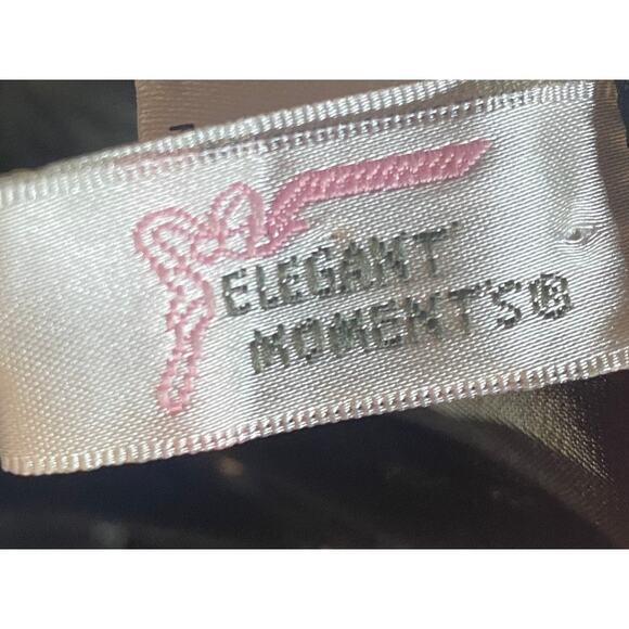 Vintage Y2k Iridescent Sequin Butterfly Nightgown Sheer Maxi Black Womens 2/4 - Picture 10 of 12